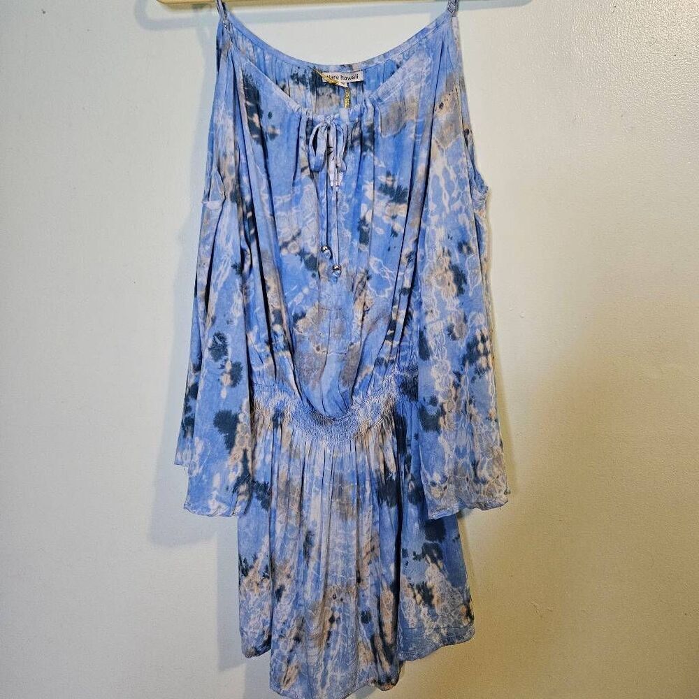 Tiare Hawaii swimsuit cover up,open shoulder, small. #855